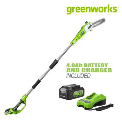 เครื่องตัดแต่งกิ่งไม้สูงไร้สาย Greenworks 24V (ครบชุด)