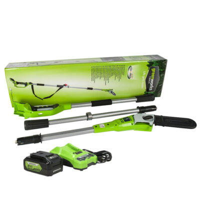 เครื่องตัดแต่งกิ่งไม้สูงไร้สาย (8 นิ้ว) Greenworks 24V พร้อมแบตเตอรี่ (4.0Ah) และแท่นชาร์จเร็ว - Image 3