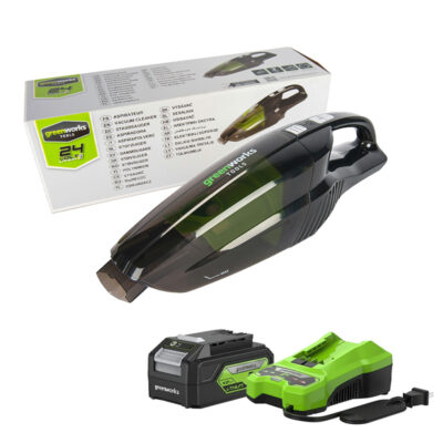 เครื่องดูดฝุ่นไร้สาย Greenworks 24V พร้อมแบตเตอรี่ (4.0Ah) และแท่นชาร์จเร็ว - Image 2